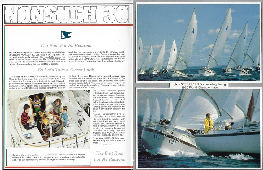 NONSUCH 30 sailing