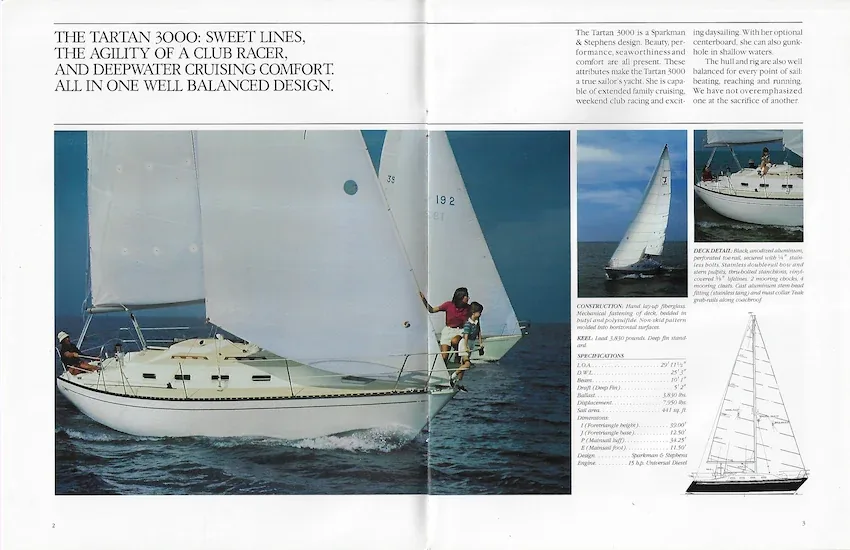 TARTAN 3000 sailing